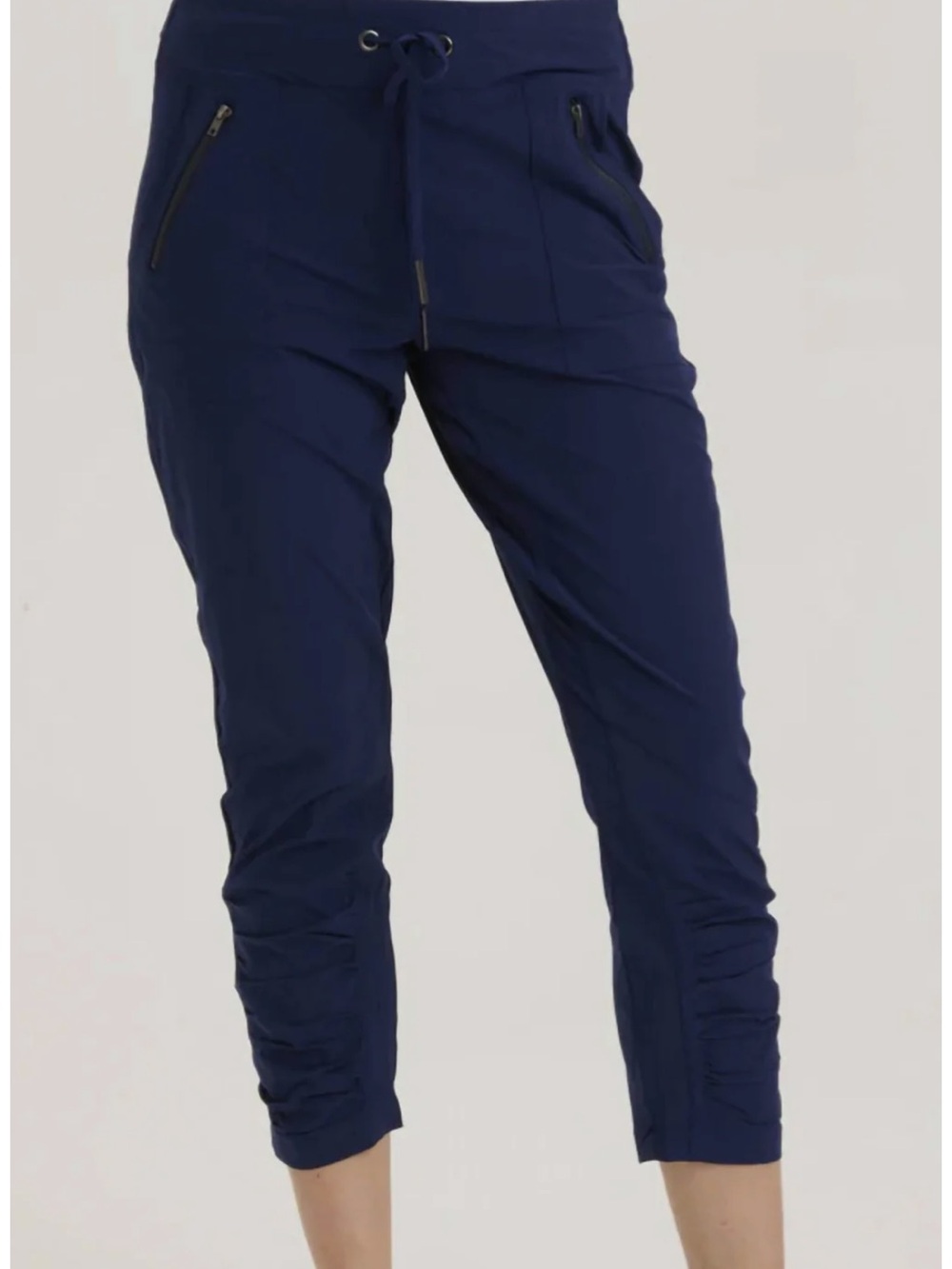 Wearables XCVI Ruched Leg Leggings navy blue Sz Medium